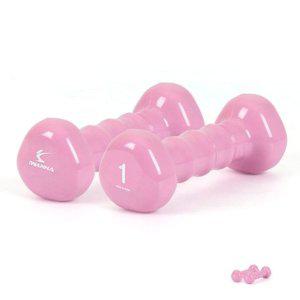 아령거치대 근력운동기구 아령 PVC 삼각 1kg 1개 스위트라일락 헬스용품 레이닝