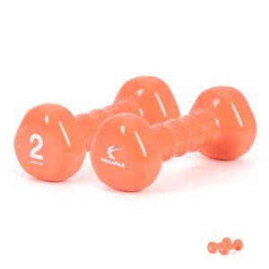 아령거치대 근력운동기구 아령 PVC 삼각 2kg 1개 밀키오렌지 헬스용품 레이닝