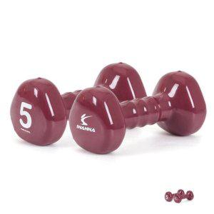 아령거치대 근력운동기구 아령 PVC 삼각 5kg 1개 프렌치버건디 헬스용품 레이닝