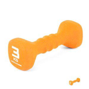 아령거치대 근력운동기구 아령 네오프렌 사각 3kg 1개 오렌지 헬스용품 홈트레이닝