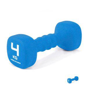 아령거치대 근력운동기구 아령 네오프렌 사각 4kg 1개 스카이블루 헬스용품 레이닝