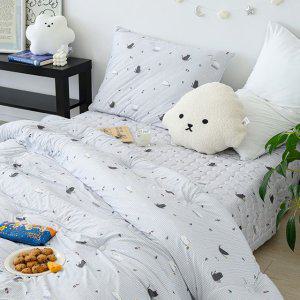 애니멀 소프트 이불패드세트 Q 그레이 먼지없는 침구