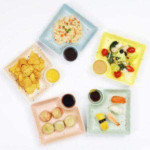 스플래터 패턴 소스볼 접시 1P 만두 나초 초밥 그릇