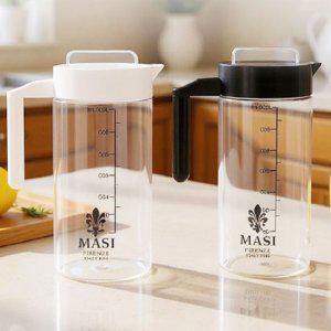 1.3L 눈금 유리병 물병 저그 1P 레몬물 냉장고 물통