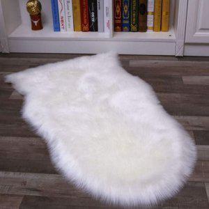 원형 러그 30cm 크리스마스 장식 데코 소품 인조 양털 거실 의자 퍼 양모