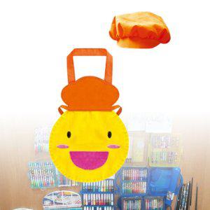 유아앞치마 유아용 꼬마요리사 앞치마 모자세트 주황