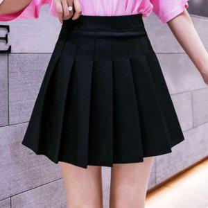 2컬러 테니스치마 깔끔한 여성 미니 밴딩 플