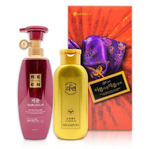 리엔 자윤 로열젤리 샴푸 400ml + 컨디셔너 200_(8개입)