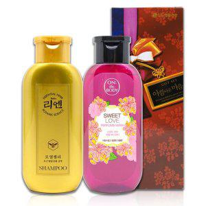 리엔 샴푸 200 + 온더바디 퍼퓸 바디워시 190_(11개입)