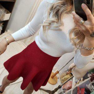 니트스커트 미니스커트 스커트 데이트 미니 겨울