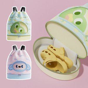 캐릭터수영가방 방수백 비치백 방수 백팩 PVC 물놀이 수영장 워터파크 목욕 드라이백