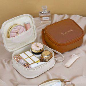 미니스퀘어파우치 여성가방 화장품 여성용품 가죽 미니백 여행용 이너백 뷰티 손가방 사각