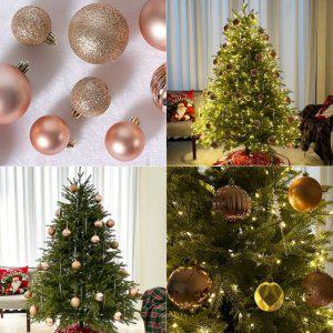 트리장식볼 핑크골드 24p 오너먼트 크리스마스 데코 소품 꾸미기 인테리어 파티 성탄절 장식