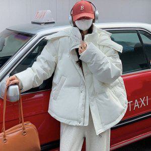 니모퀄트 숏패딩 여성 경량 패딩 오버핏 캐주얼 빅사이즈 데일리 방한 코트 아우터 점퍼 겨울 K2552