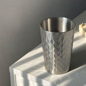 대용량 물결 무늬 스텐 컵 스텐물컵 가정용컵 카페컵