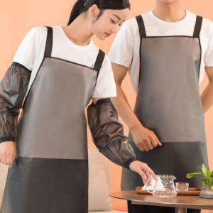 주방 반투명 방수 앞치마 125cm 1P 공방 카페 음식점