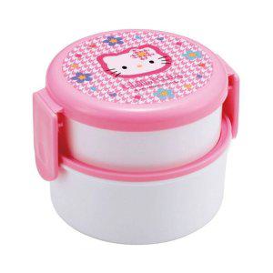 캐릭터 도시락통 원형 2단 포크 포함 귀여운 도시락 보관함