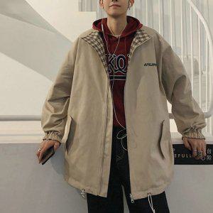 점퍼 패턴 남자봄아우터 루즈핏 진청자켓 남성자