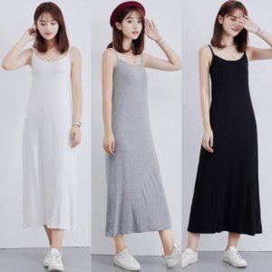 슬립 냉감원피스 끈나시원피스 기본 바캉스룩 이