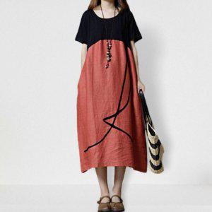 린넨원피스 린넨 반팔원피스 여름 원피스 휴양지