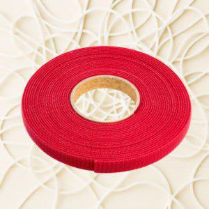 Coms 케이블타이 전선정리 찍찍이 레드 빨강 폭 2cm 길이 10M