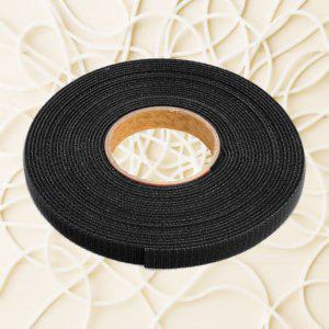 Coms 케이블타이 전선정리 찍찍이 테이프 블랙 폭 2cm 길이 10M