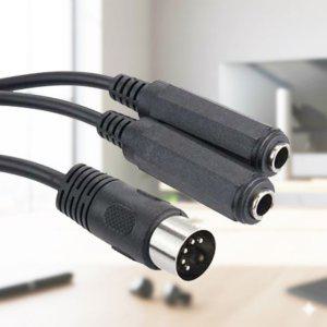 Coms 6.5mm 모노 스테레오 to 미디 컨버터케이블 50cm