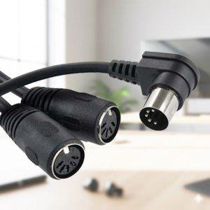 Coms 미디 2분배 케이블 미디 5핀 50cm 연장선