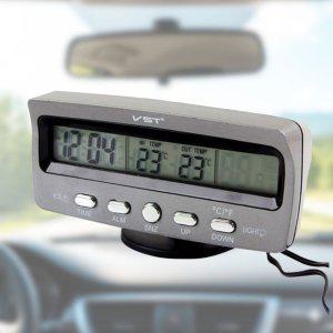 Coms 차량용 자동차용 만능시계 달력 온도계 알람