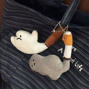 담배 연기 인형 키링 꽁초 스모크 시가렛 금연 키링 키홀더 열쇠고리 가꾸 백꾸 백참 참 쓸데없는 친구