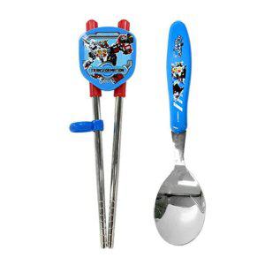 JMds 유유 수저세트 헬로카봇15 스푼 양손 교정젓가락 아동수저