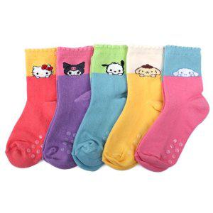 JMds 새실텍스피아 아동양말 산리오 캐릭터즈 요술 양말 5족 1세트 어린이양말 유아양말