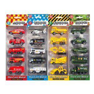 소방차 경찰차 중장비 군용차장난감 특수차시리즈5PCS