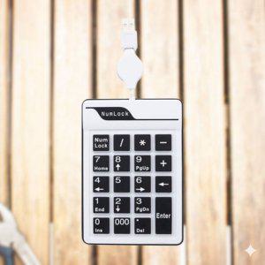 Coms USB 자동감김 키패드 19key 저소음 넘버 키패드