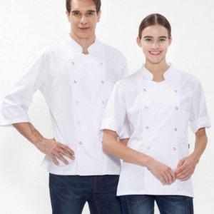 주방유니폼 제과제빵실습복 상의 여성조 조 화이