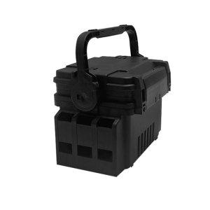 태클박스 낚시 소품 수납 보조가방 블랙 루어 에기 케이스 2단 구조 분리수납