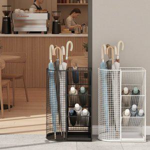 U4 대용량 우산꽂이 병원 사무실 카페 현관 신발장 철제 물받이 장우산 단우산 보관함