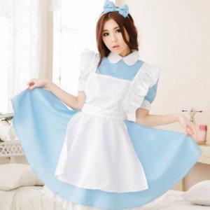 앨리스 코스프레 의상 엘리스 코스튬 옷파티 코스튬 스테디 디즈니 미니드레스 메이