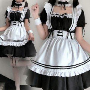 여성 메이드복 코스프레 의상 레이디스 옷 코스튬할로윈데이 파티 이벤트 축제 게임 시그니처 코디
