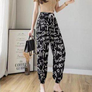 파스텔 할머니 슬랙스(일반) S/S 긴트라우저 오버핏 프리미엄 밴드 파자마