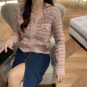 레이디스 매력적이고 통통튀는스웨터 재질 니트가디건 모던 재킷 남자 천연가죽 가죽점퍼 양가죽 남성 가을