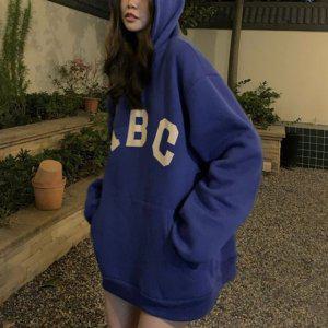 이지웨어 스포티 로고오버사이즈 클래식 후드맨투맨