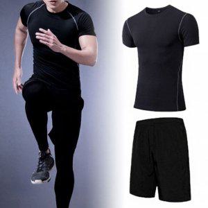트레닝 홈트레이닝의상 트레이닝복세트 반바지 세