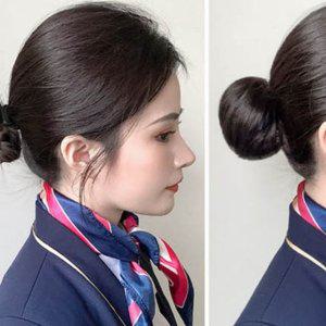 가발 올림머리 똥머리 승무원 당고머리 묶음머리 부분가발 LD353