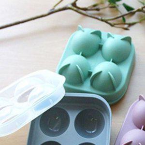 실리콘 얼음 트레이 왕볼 제빙기 대형 아이스 몰드 그린색 얼음틀