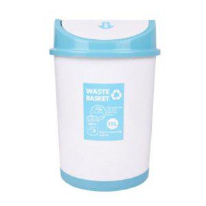 디자인 사무실 원형 쓰레기통 푸쉬형 플라스틱 수납용기