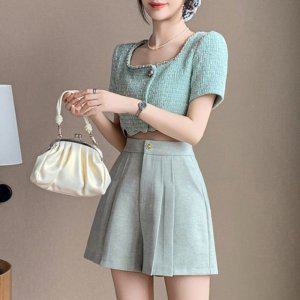 시그니처 G126907 치마반바지 주름정장바지반바지슬렉스 숏팬츠