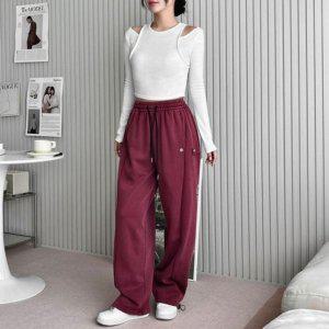 펠던 유니크 스냅 오버와 트라우저 오버사이즈 바텀스 오버핏통바지 카펜더 워싱 스트랩