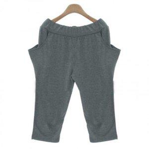 허리 고무줄 썸머 배기트라우저 이지 스테디 데일리룩 여행룩 트렌드 반바지7부 검정 여성7부