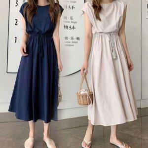 20대 30 40 여성 쿨시즌 나시원피스룩 이지 랩원피스 롱드레스 숏티 폴시즌 머스트해브